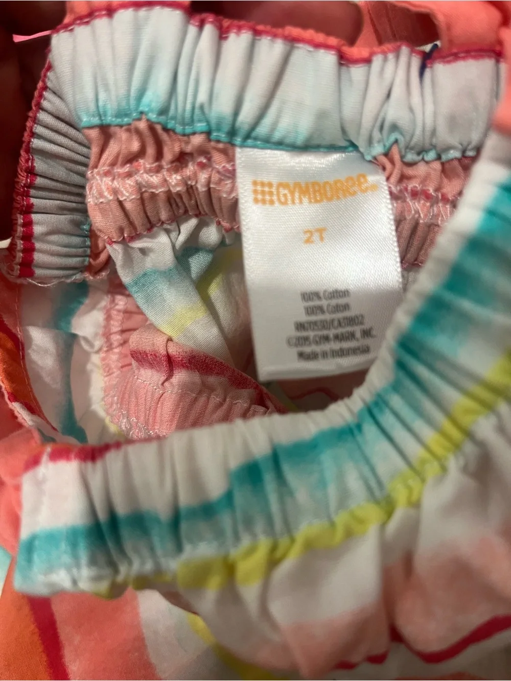 Gymboree Toddler Girls Colorful Stripe Summer Dress W/bow Detail Sz 2t
